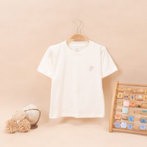 Kaos Anak Pria Plain Borken White